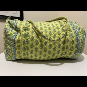 Vera Bradley Quilt large green duffle bag